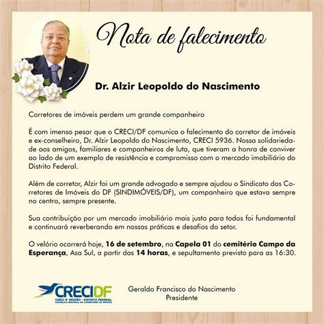Notas de Falecimento .